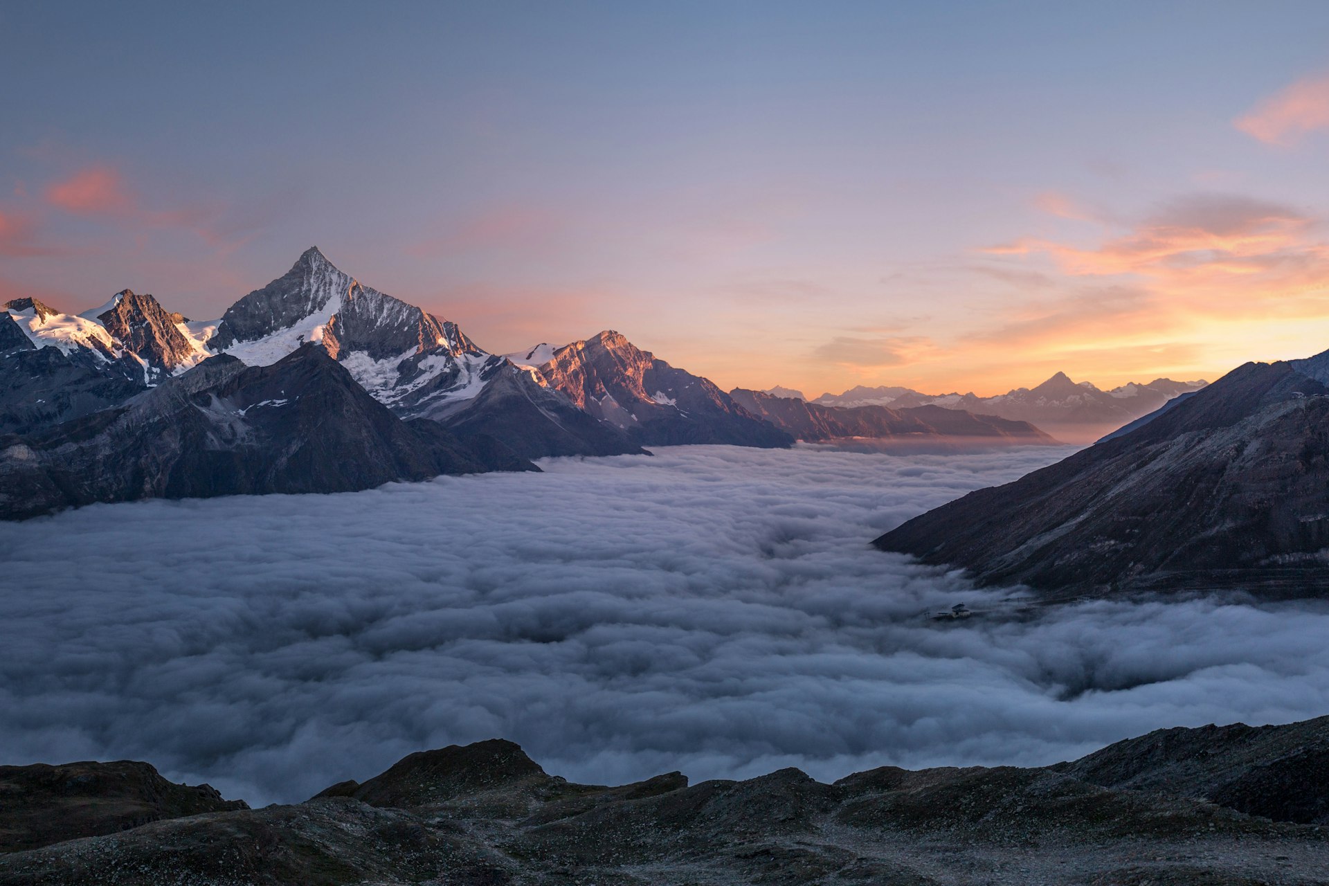 Swiss Alps mountain landscape in Valais